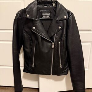 Levi's Women's Classic Black Faux Leather Biker Jacket